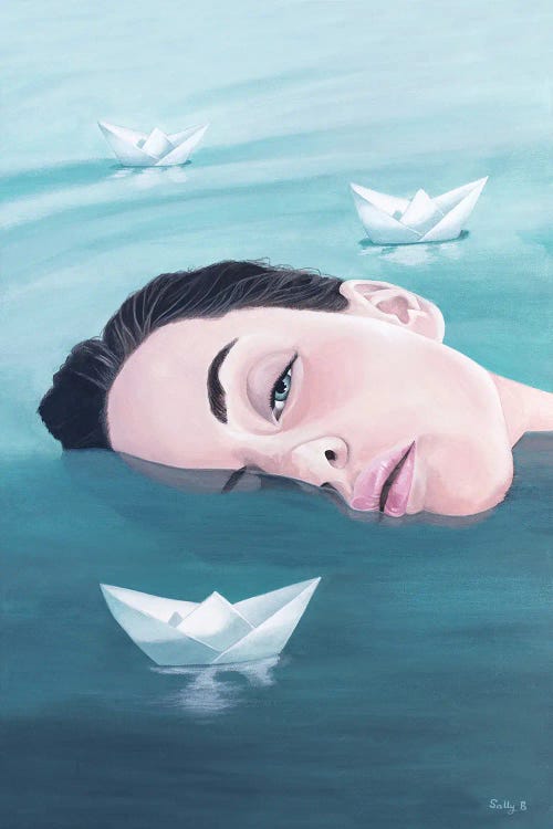 Lady With Paper Boats