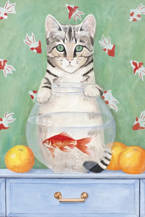 Cat And Fishbowl