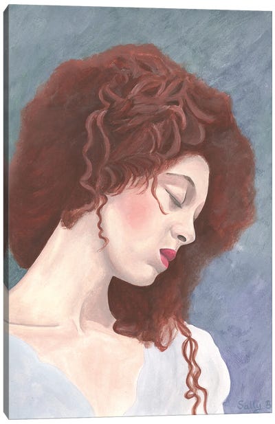 Melancholy Woman Canvas Art Print - Sally B