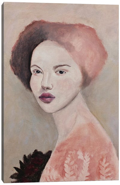 Woman Portrait Impressionist Canvas Art Print - Sally B