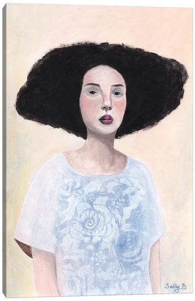 Woman With Elongated Hair Canvas Art Print - Sally B