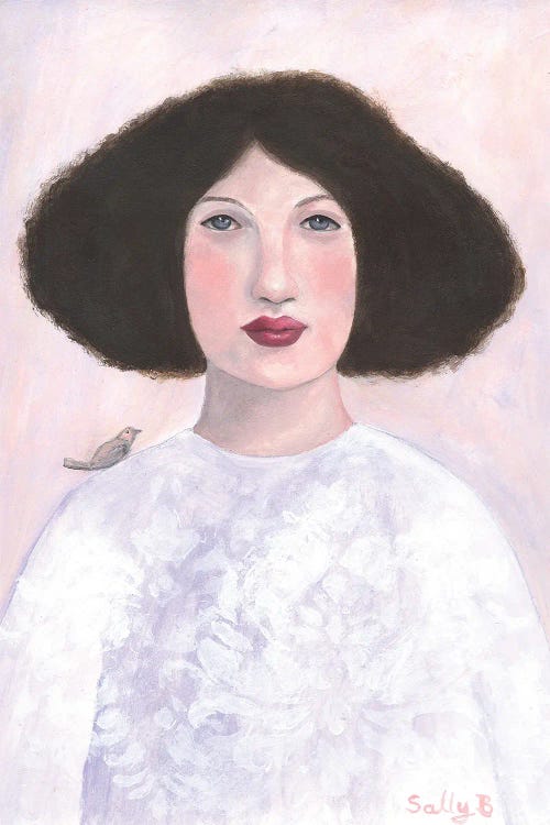 Woman With Special Hair And Bird