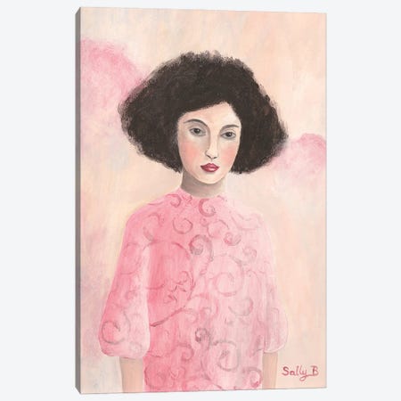 Woman With Trapeze Hair Canvas Print #SLY129} by Sally B Canvas Print