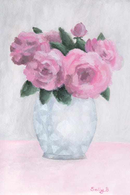 Flower Fauvism With Pastel Background by Sally B wall art