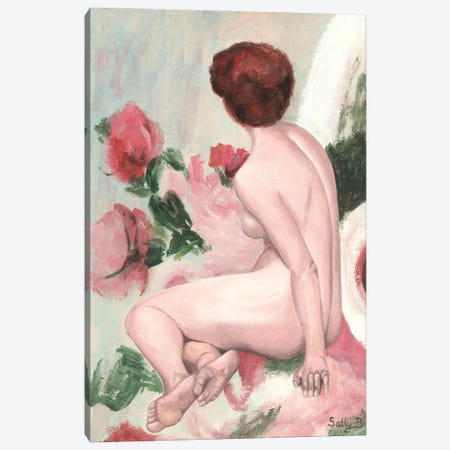Woman Back Nude Canvas Print #SLY150} by Sally B Canvas Art