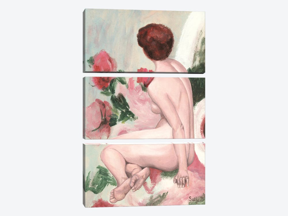 Woman Back Nude by Sally B 3-piece Canvas Art