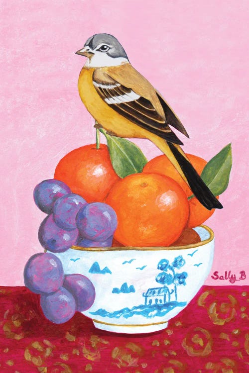 Bird Grape And Mandarin Orange