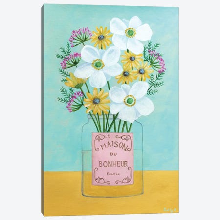 Flower Happiness Canvas Print #SLY174} by Sally B Canvas Art Print