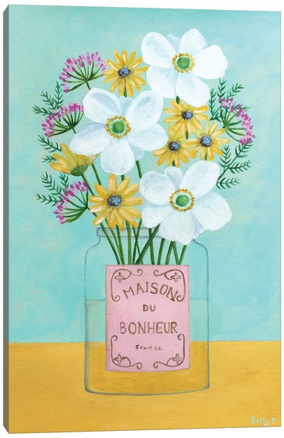Flower Happiness Canvas Art Print - Sally B