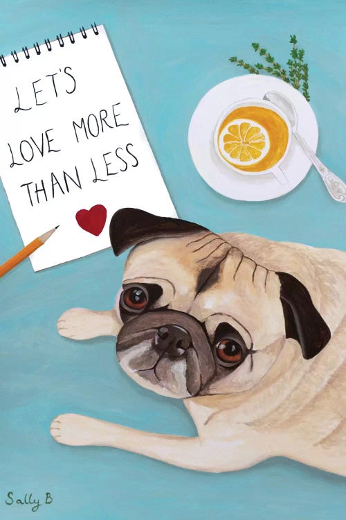 Pug With Lemon Tea