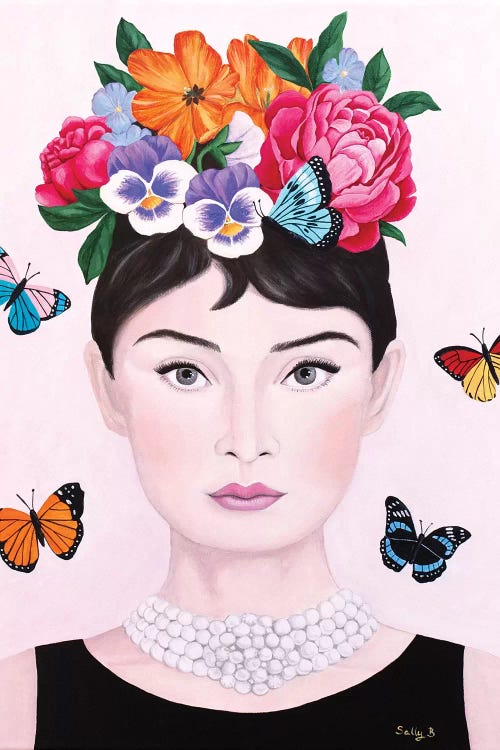 Audrey Hepburn And Butterflies