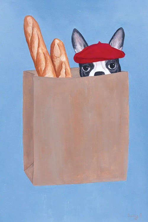 French Bulldog In Paper Bag