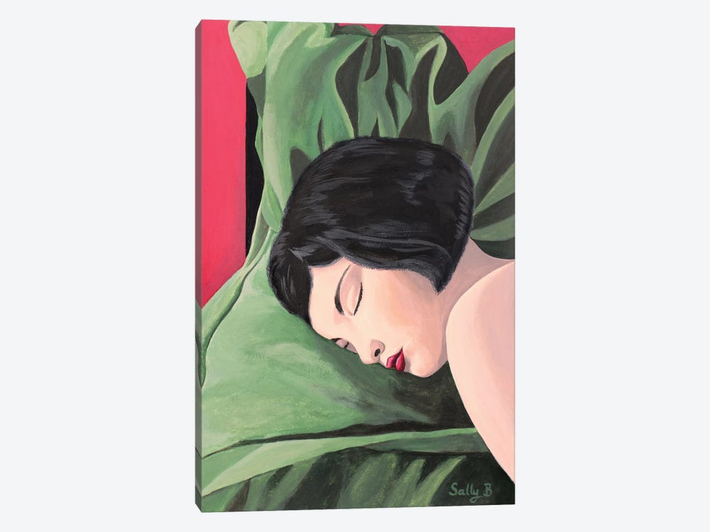 Sleeping Naked Woman by Sally B 1-piece Canvas Art Print