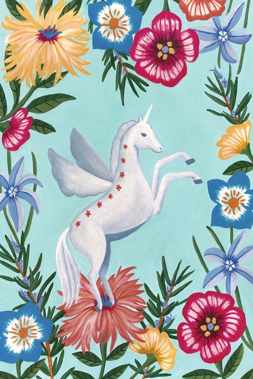 Unicorn And Flowers