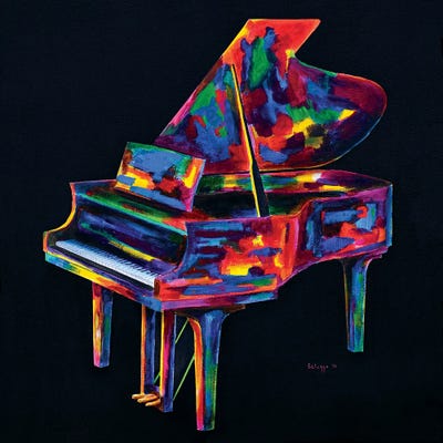 Opere d'arte su tela colorate per pianoforte jazz diOpere d'arte su tela colorate per pianoforte jazz di  