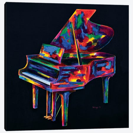 Colorful Jazz Piano Canvas Print #SLZ11} by John Salozzo Canvas Art