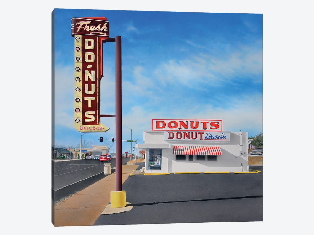 Donut Shop by John Salozzo 1-piece Canvas Print