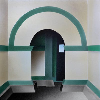 Hard Edge Abstract by John Salozzo framed canvas print