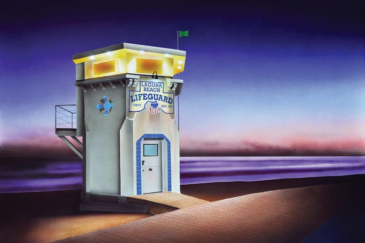 Laguna Beach Lifeguard Shack by John Salozzo wall art