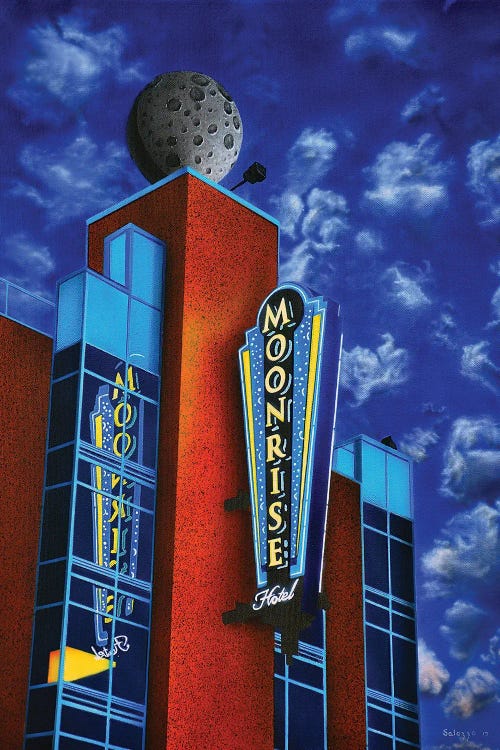 Moonrise Hotel by John Salozzo wall art