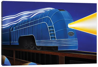 Night Train Canvas Art Print - John Salozzo