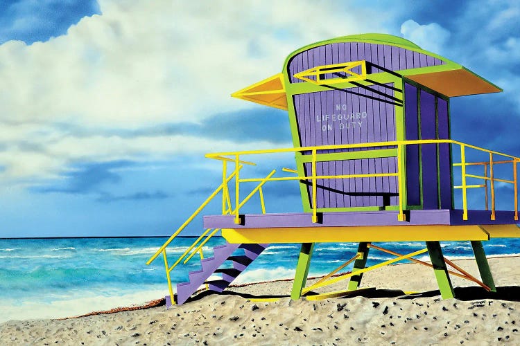 Sobe Life Guard Shack II by John Salozzo wall art