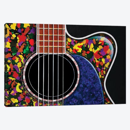 The Colorful Guitar Canvas Print #SLZ51} by John Salozzo Canvas Art