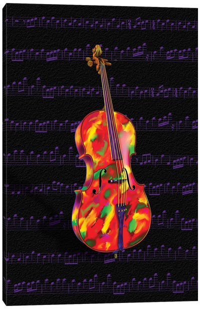 Hot Bass Canvas Art Print - Violin Art