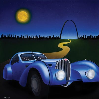 Stl Bugatti by John Salozzo framed canvas print