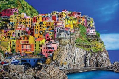 Amalfi Coast Italy by John Salozzo canvas print