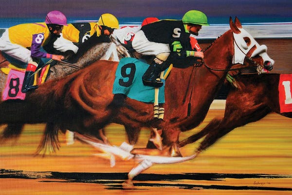 Fine Art Print: The Horse Race by John Salozzo