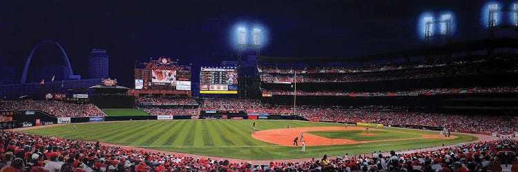 Busch Night Time Baseball by John Salozzo wall art