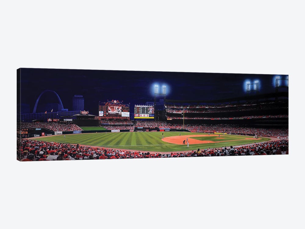Busch Night Time Baseball 1-piece Canvas Art Print