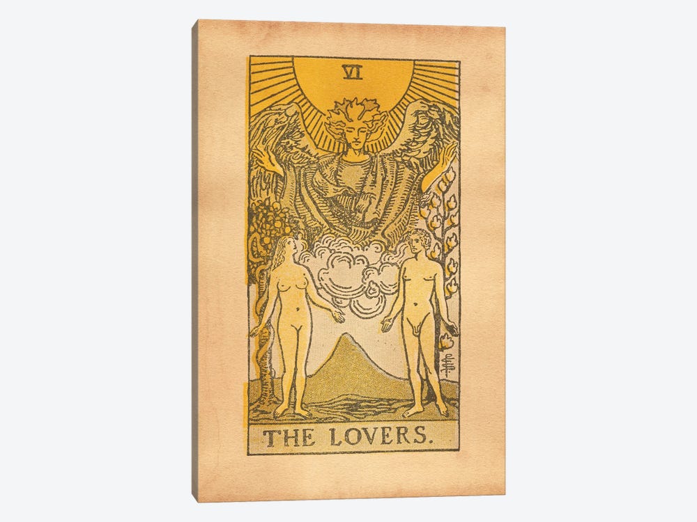 The Lovers Tarot by Tea Stained Madness 1-piece Canvas Art Print