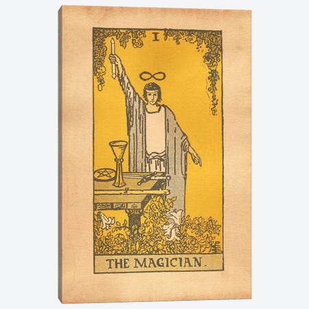 The Magician Tarot Canvas Print #SMD101} by Tea Stained Madness Art Print