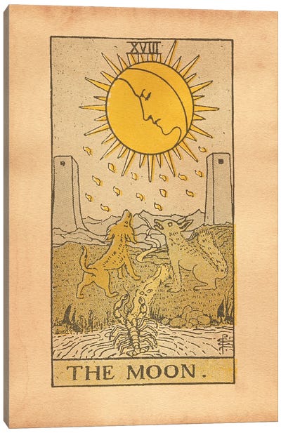 The Moon Tarot Canvas Art Print - Mysticism