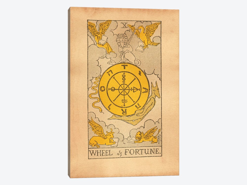 Wheel Of Fortune Tarot by Tea Stained Madness 1-piece Canvas Art