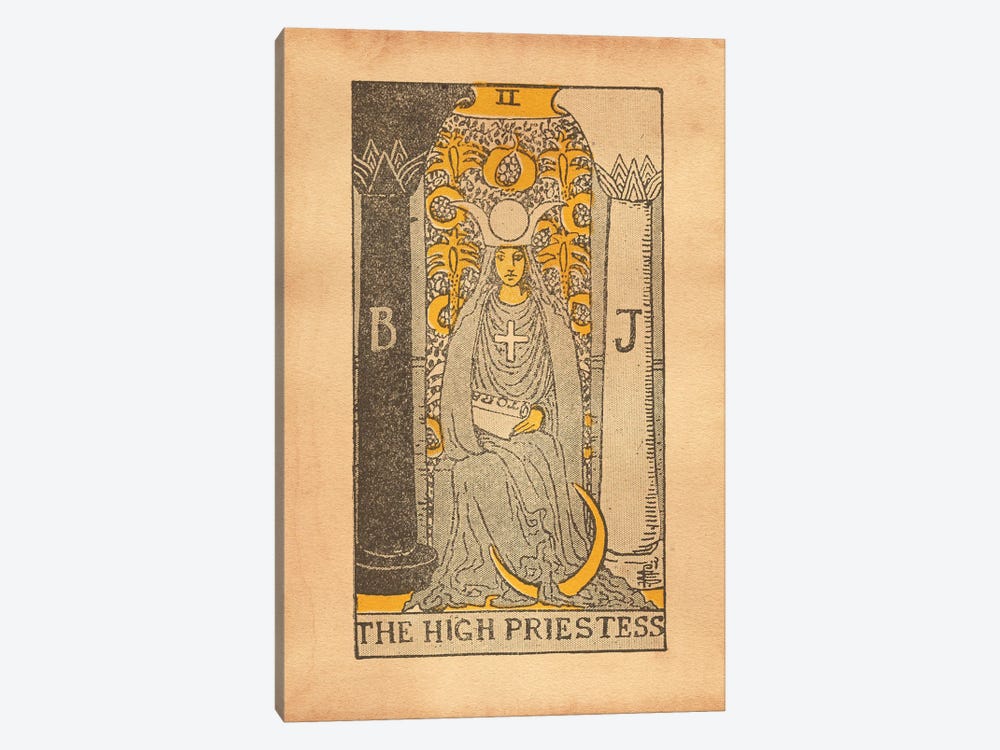 High Priestess Tarot by Tea Stained Madness 1-piece Canvas Print