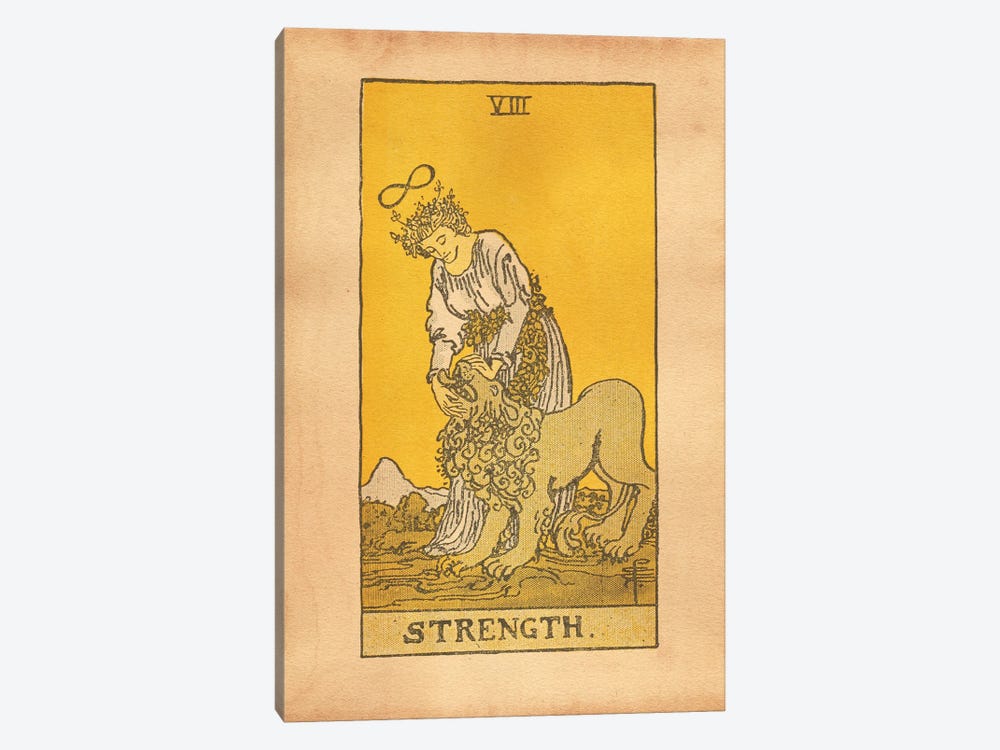 Strength Tarot by Tea Stained Madness 1-piece Canvas Print