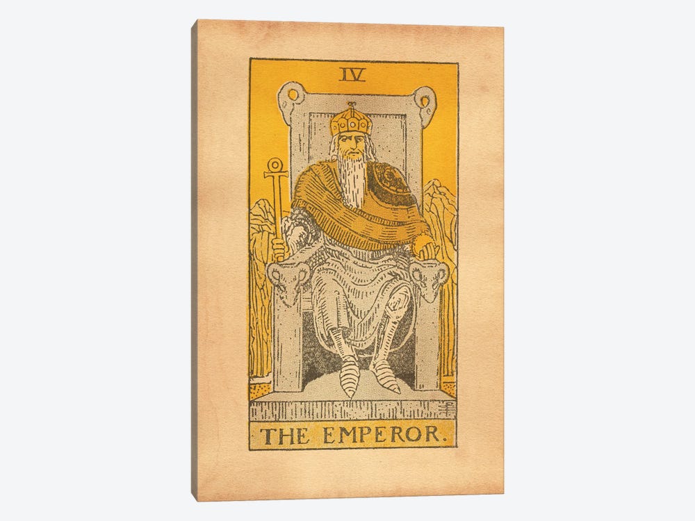 The Emperor Tarot by Tea Stained Madness 1-piece Canvas Art