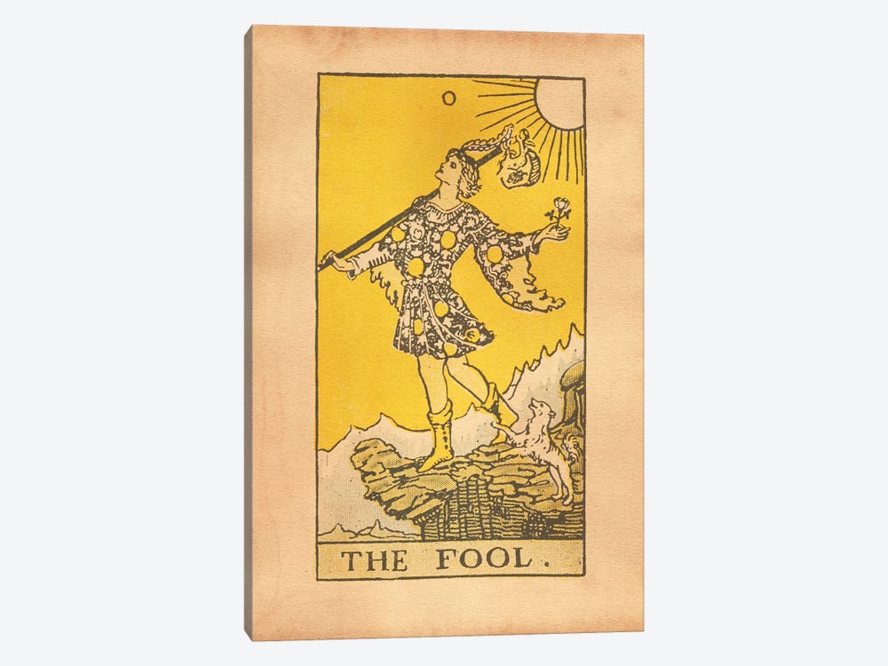 The Fool Tarot by Tea Stained Madness 1-piece Canvas Wall Art