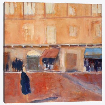 Alone In The Piazza Canvas Print #SME13} by Susanne Marie Canvas Art