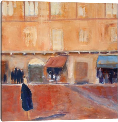 Alone In The Piazza Canvas Art Print