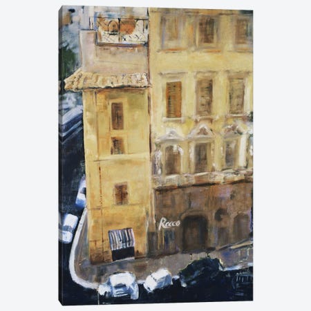 Italian Street Corner Canvas Print #SME17} by Susanne Marie Art Print
