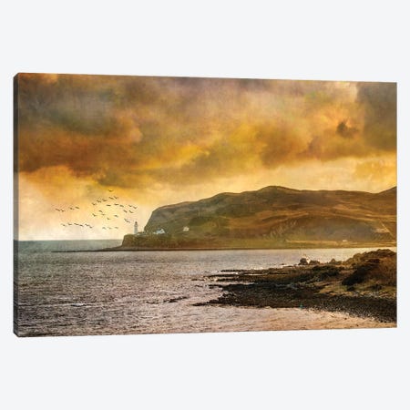 Davaar Island Lighthouse And Wreck, Kintyre Canvas Print #SMF100} by Sarah Morton Canvas Art