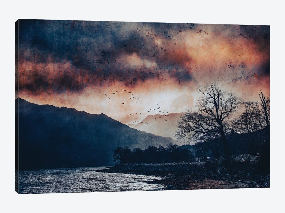 Lochleven Sunset (Copper) by Sarah Morton 1-piece Canvas Art Print