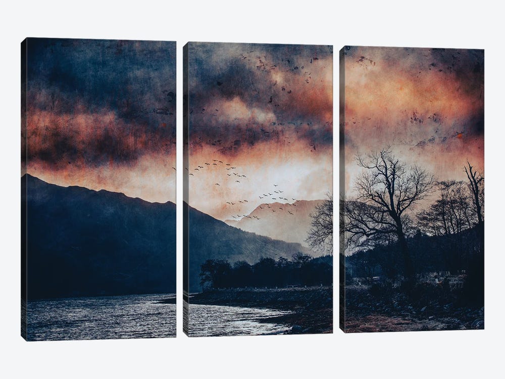 Lochleven Sunset (Copper) by Sarah Morton 3-piece Art Print