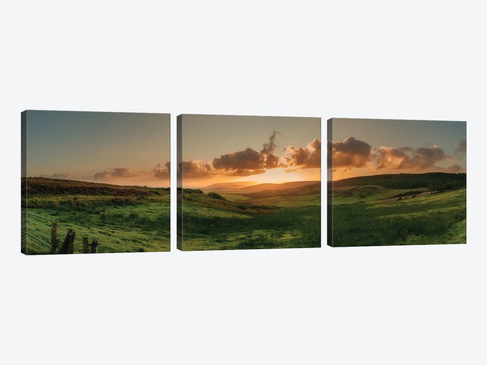 Sunset, Kintyre I by Sarah Morton 3-piece Canvas Print
