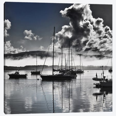 Boats In Tobermory Harbour Canvas Print #SMF58} by Sarah Morton Canvas Print