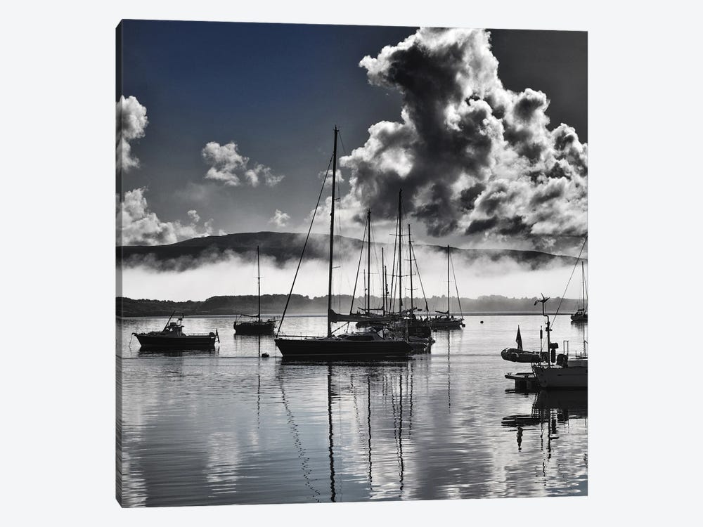 Boats In Tobermory Harbour by Sarah Morton 1-piece Canvas Art